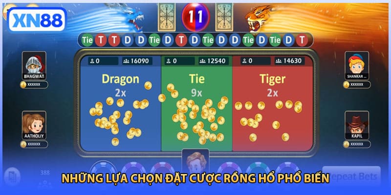 Những lựa chọn đặt cược rồng hổ phổ biến